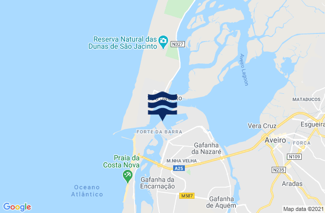 Porto de Aveiro, Portugal潮水