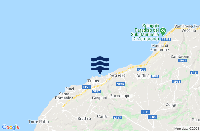 Porto di Tropea, Italy潮水