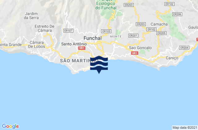 Porto do Funchal Madeira Island, Portugal潮水