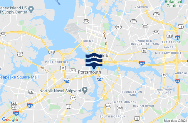 Portsmouth (Naval Shipyard), United States潮水