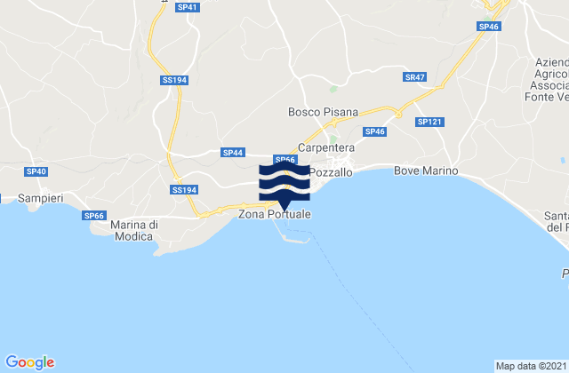 Pozzallo Port, Italy潮水