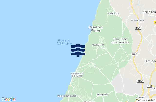 Praia da Aguda, Portugal潮水