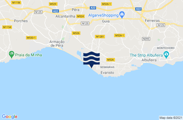 Praia da Galé, Portugal潮水