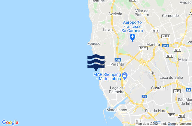 Praia das Salinas, Portugal潮水