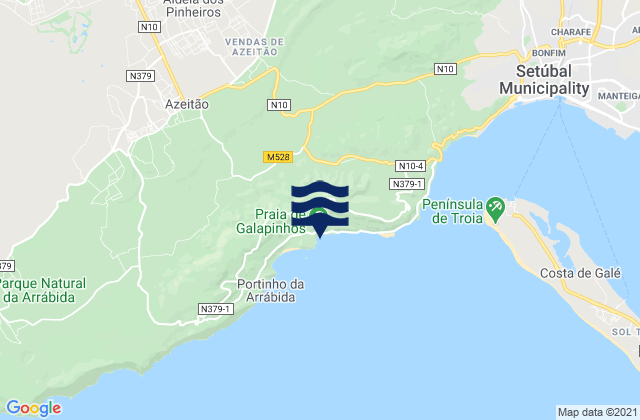 Praia de Galapinhos, Portugal潮水