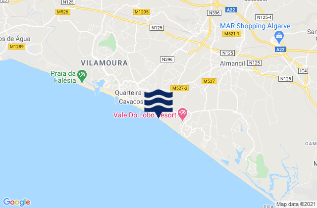 Praia de Loulé Velho, Portugal潮水
