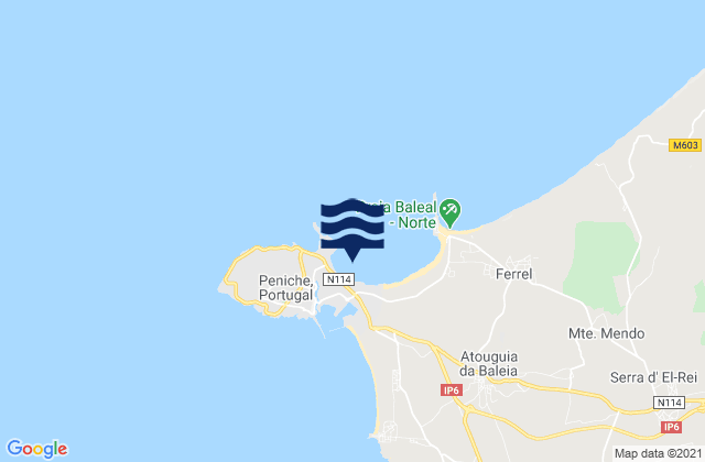 Praia de Peniche de Cima, Portugal潮水