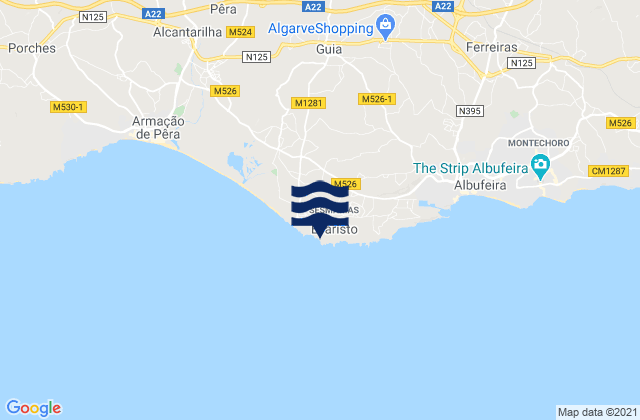 Praia do Evaristo, Portugal潮水