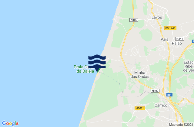 Praia do Osso da Baleia, Portugal潮水