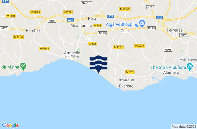 Praia dos Salgados, Portugal潮水