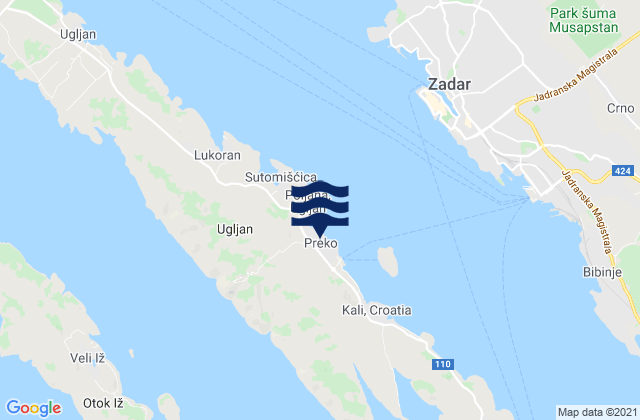 Preko, Croatia潮水