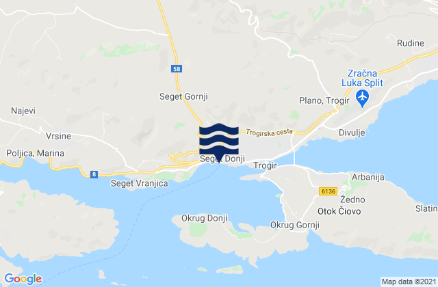 Prgomet, Croatia潮水