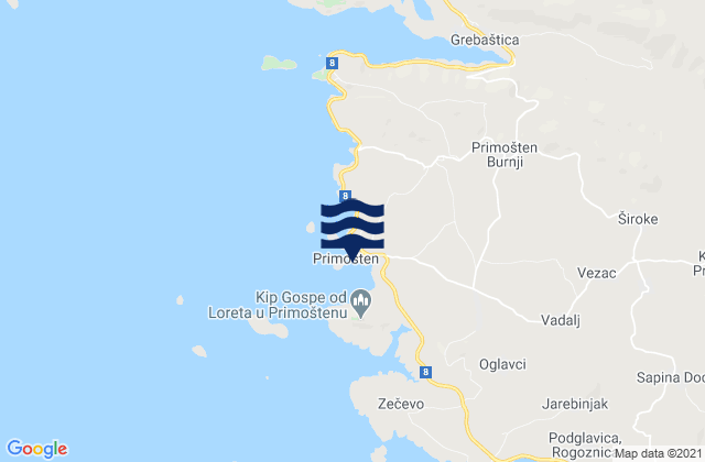 Primošten, Croatia潮水