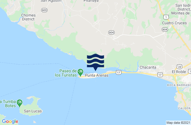 Provincia de Puntarenas, Costa Rica潮水