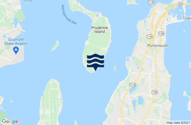 Prudence Island (South End), United States潮水