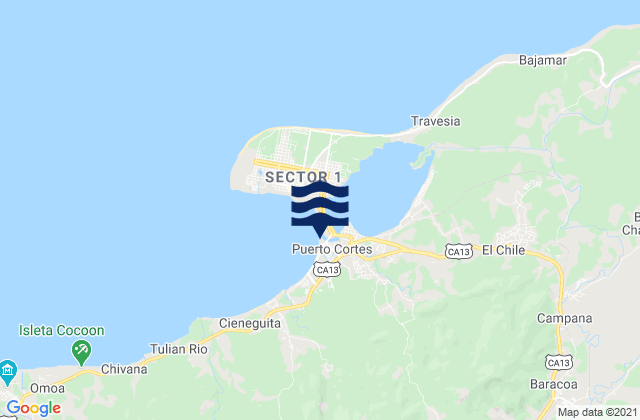 Puerto Cortez, Honduras潮水