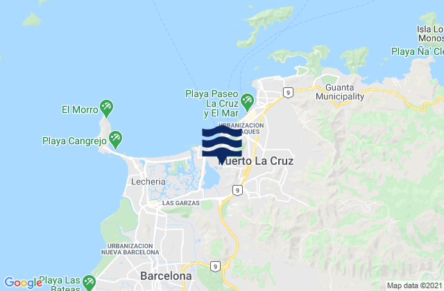 Puerto Cruz, Venezuela潮水