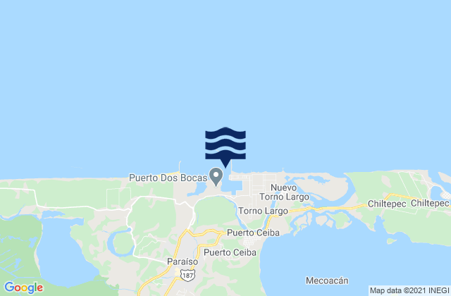 Puerto Dos Bocas, Mexico潮水