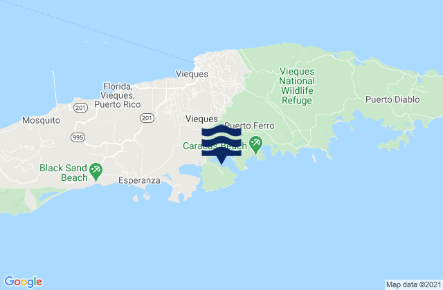 Puerto Ferro Isla De Vieques, Puerto Rico潮水