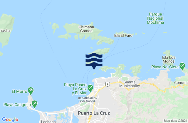 Puerto La Cruz, Venezuela潮水