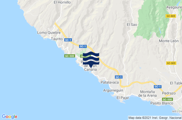 Puerto Rico de Gran Canaria, Spain潮水