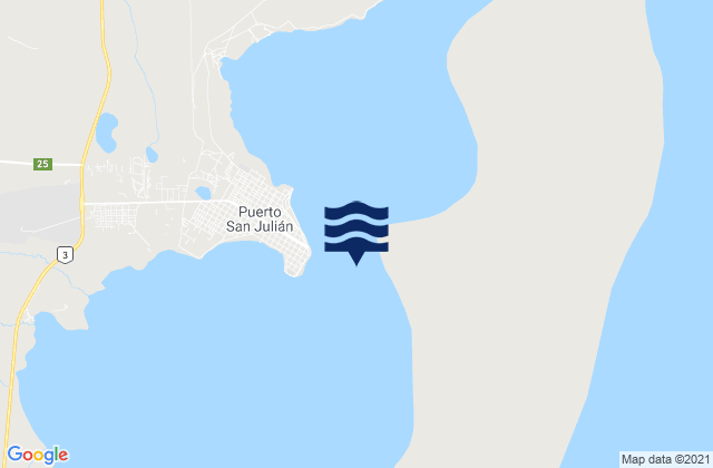 Puerto San Julian, Argentina潮水