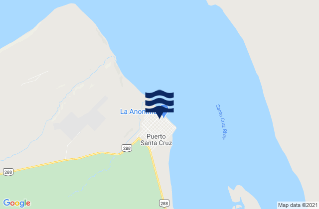 Puerto Santa Cruz, Argentina潮水