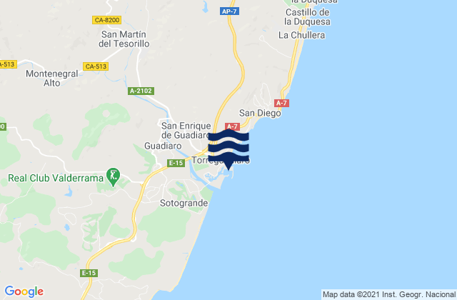 Puerto Sotogrande, Spain潮水