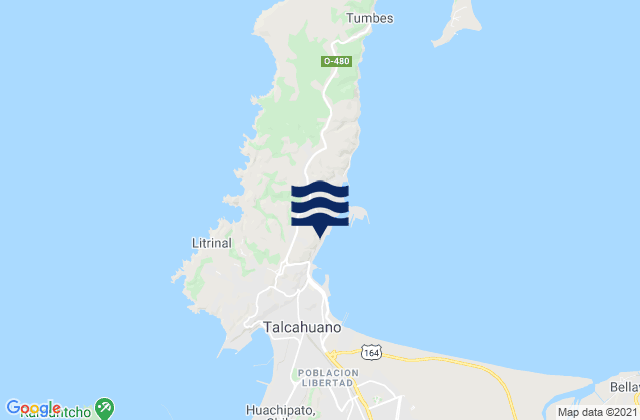 Puerto Talcahuano, Chile潮水