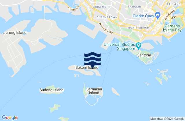 Pulau Bukum, Singapore潮水