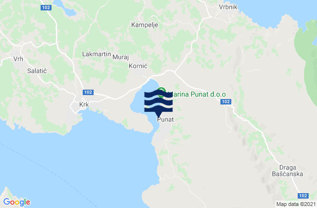 Punat, Croatia潮水