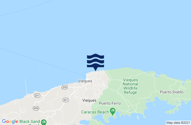 Punta Mulas Isla De Vieques, Puerto Rico潮水
