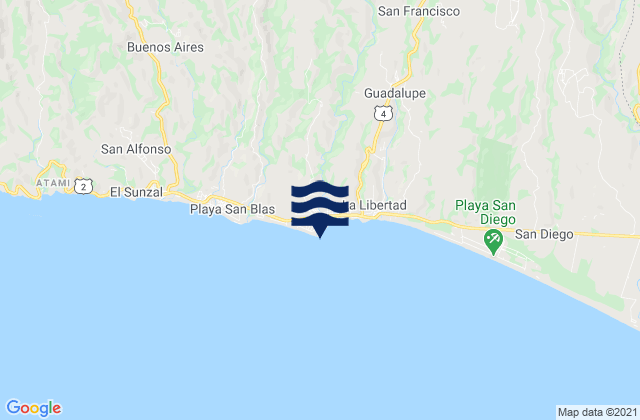 Punta Roca, El Salvador潮水