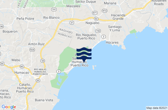 Punta Santiago, Puerto Rico潮水