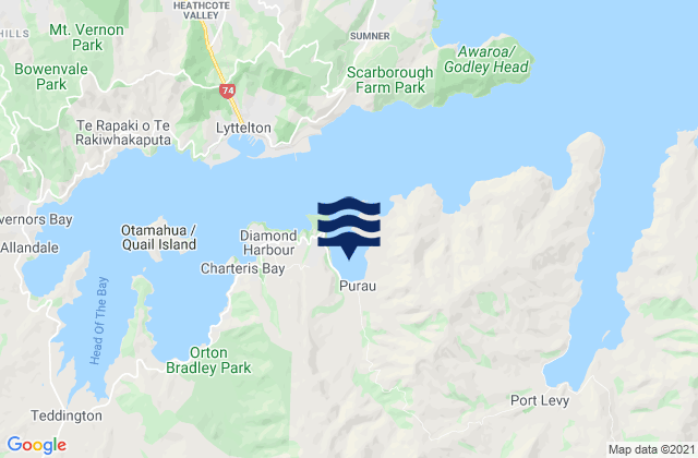 Purau Bay, New Zealand潮水