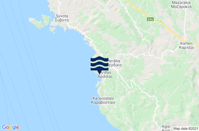 Pérdika, Greece潮水