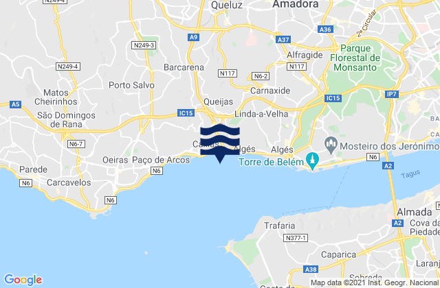 Queluz, Portugal潮水