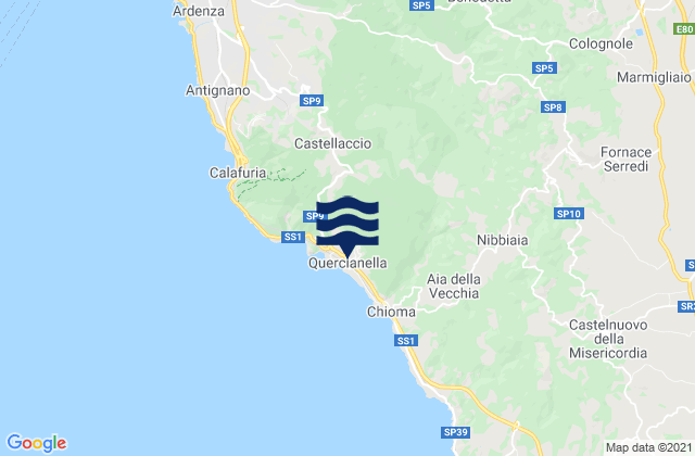 Quercianella, Italy潮水