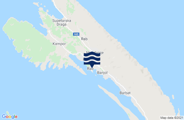 Rab, Croatia潮水