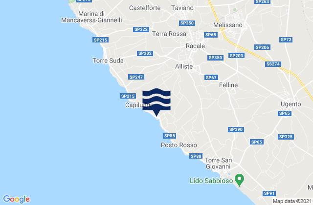 Racale, Italy潮水