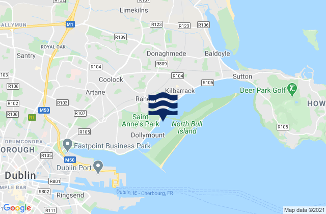 Raheny, Ireland潮水