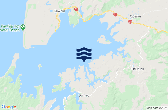 Rakaunui Inlet, New Zealand潮水