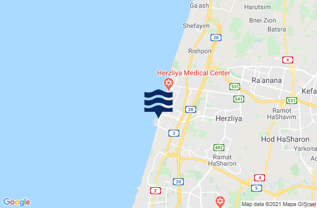 Ramat HaSharon, Israel潮水