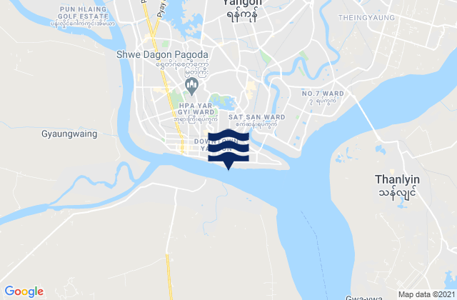 Rangoon Rangoon River, Myanmar潮水
