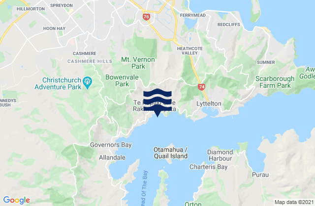 Rapaki Bay, New Zealand潮水
