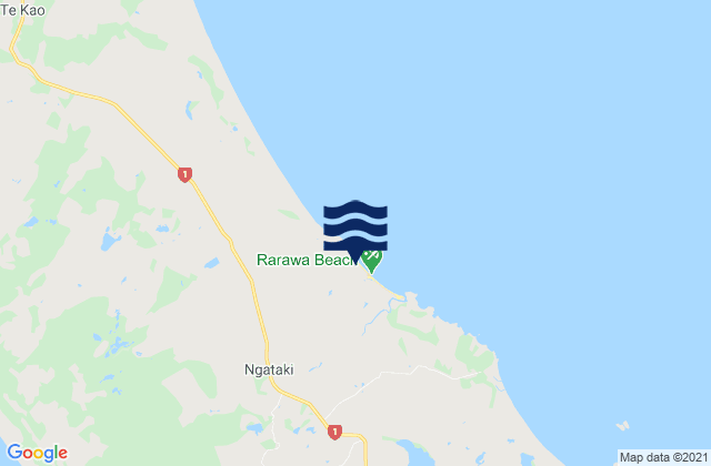 Rarawa Beach, New Zealand潮水