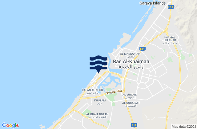 Ras Al Khaimah City, United Arab Emirates潮水