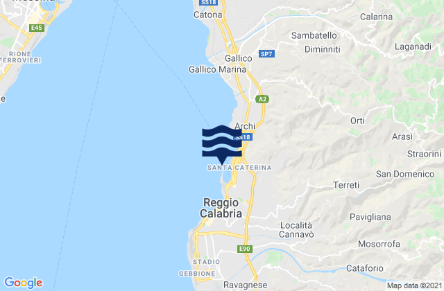 Reggio di Calabria, Italy潮水