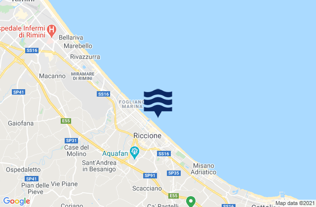 Riccione, Italy潮水