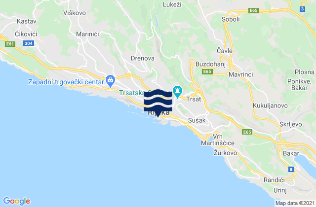 Rijeka, Croatia潮水